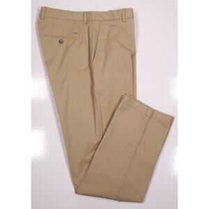 Onward Reserve Solid Khaki Tan Cotton Stretch Flat Front Chino Pants 33x30